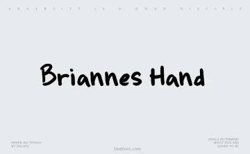 Brianne’s Hand Font