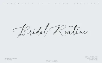 Bridal Routine Font