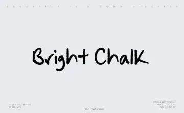 Bright Chalk Font