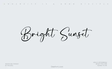 Bright Sunset Font