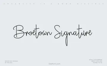 Broetown Signature Font