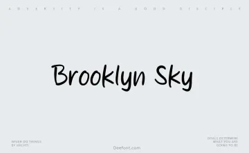 Brooklyn Sky Font