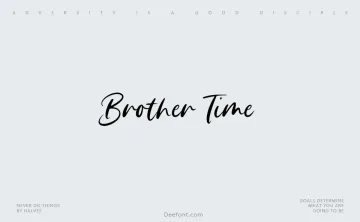 Brother Time Font
