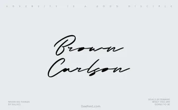 Brown Carlson Font