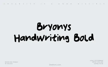 Bryonys Handwriting Bold Font