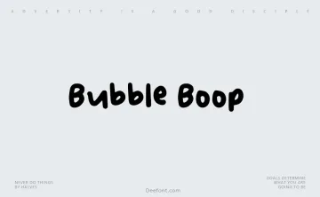 Bubble Boop Font