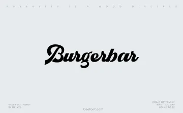 Burgerbar Font