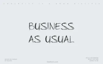 Business As Usual Font