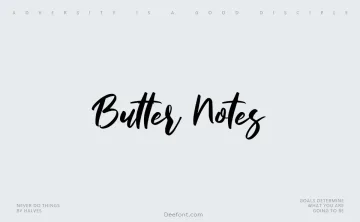 Butter Notes Font
