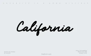 California Handwritten Font