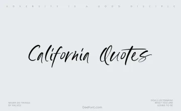 California Quotes Font