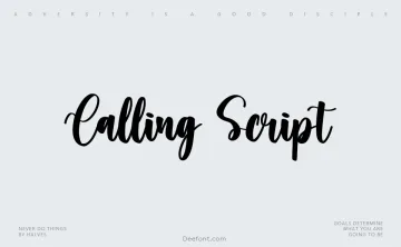 Calling Script Font