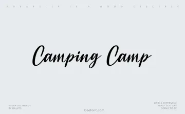 Camping Camp Font