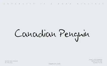 Canadian Penguin Font