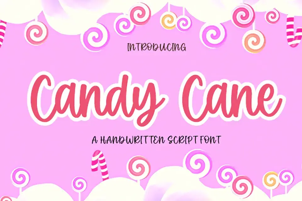 Candy Cane Handwritten Font