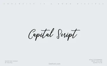 Capital Script Font