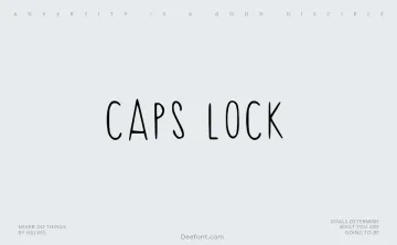 Caps Lock Font