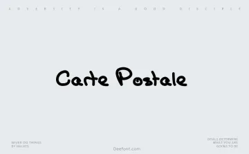 Carte Postale Font