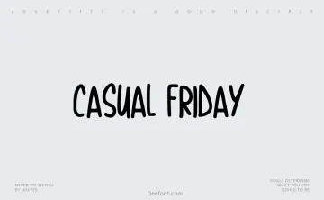 Casual Friday Font