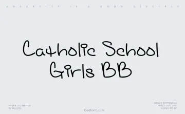 Catholic School Girls BB Font
