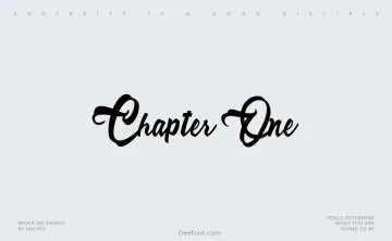 Chapter One Font