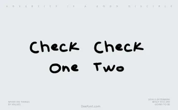 Check Check One Two Font