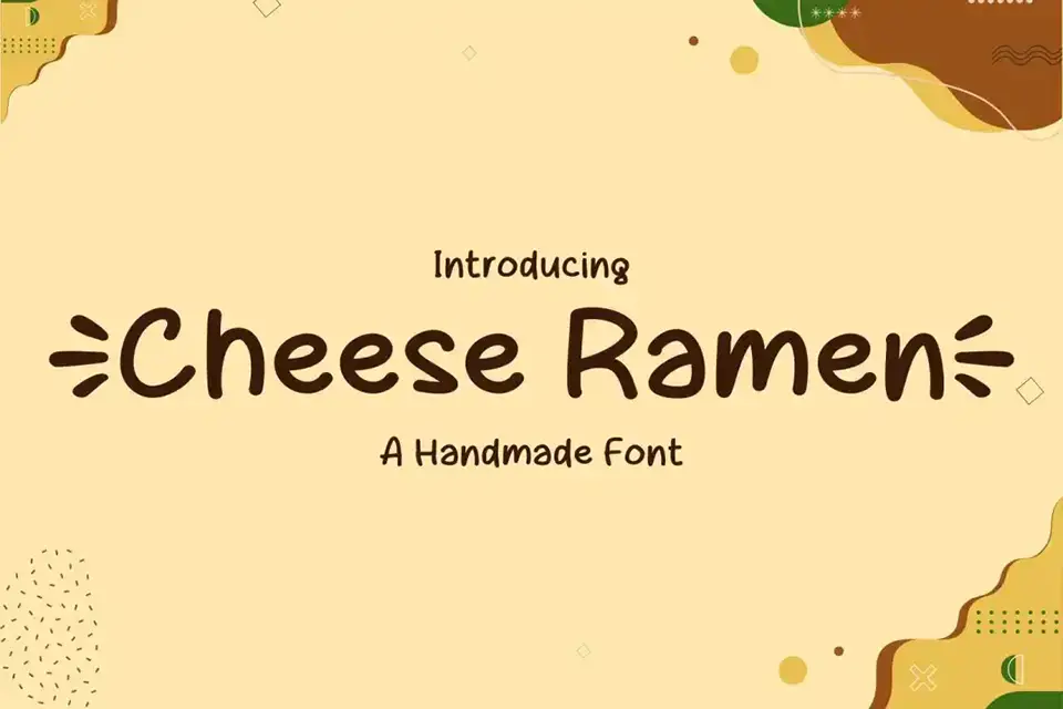 Cheese Ramen Font