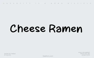 Cheese Ramen Font