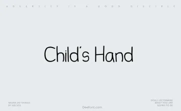 Child’s Hand Font