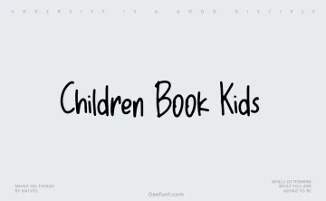 Children Book Kids Font