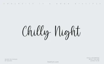 Chilly Night Font