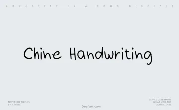 Chine Handwriting Font
