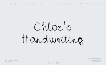 Chloe’s Handwriting Font