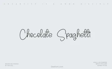 Chocolate Spaghetti Font