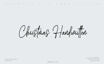 Christmas Handwritten Typeface