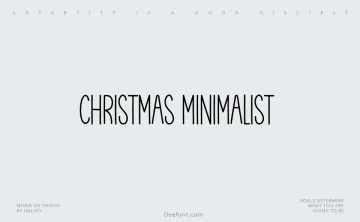 Christmas Minimalist Font
