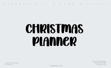 Christmas Planner Font