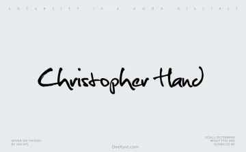 Christopher Hand Font