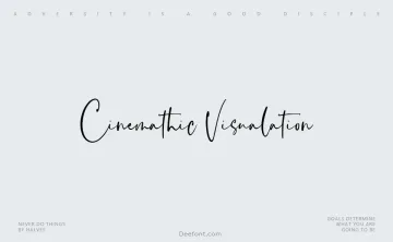 Cinemathic Visualation Font