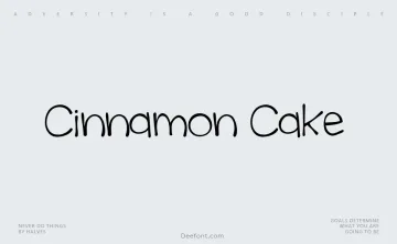 Cinnamon Cake Font
