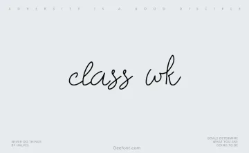 Class Wk Font
