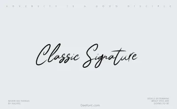 Classic Signature Font