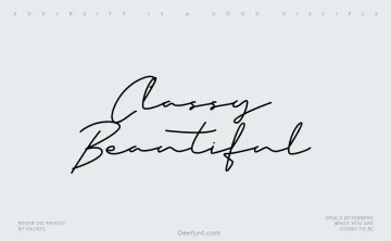 Classy Beautiful Font