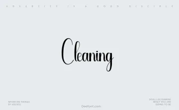 Cleaning Font