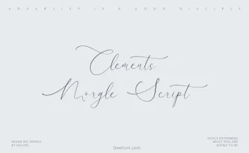 Clements Morgle Script Font