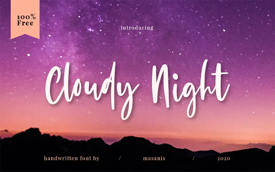 Cloudy Night Font