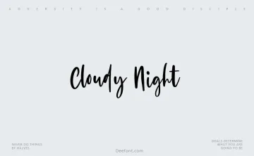 Cloudy Night Font