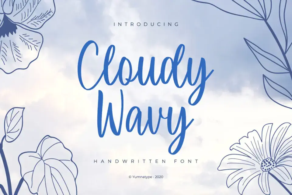 Cloudy Wavy Font