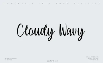 Cloudy Wavy Font