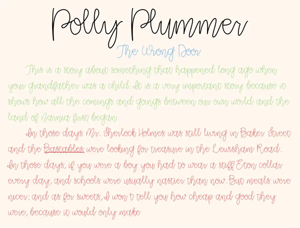 CLR Polly Plummer Font
